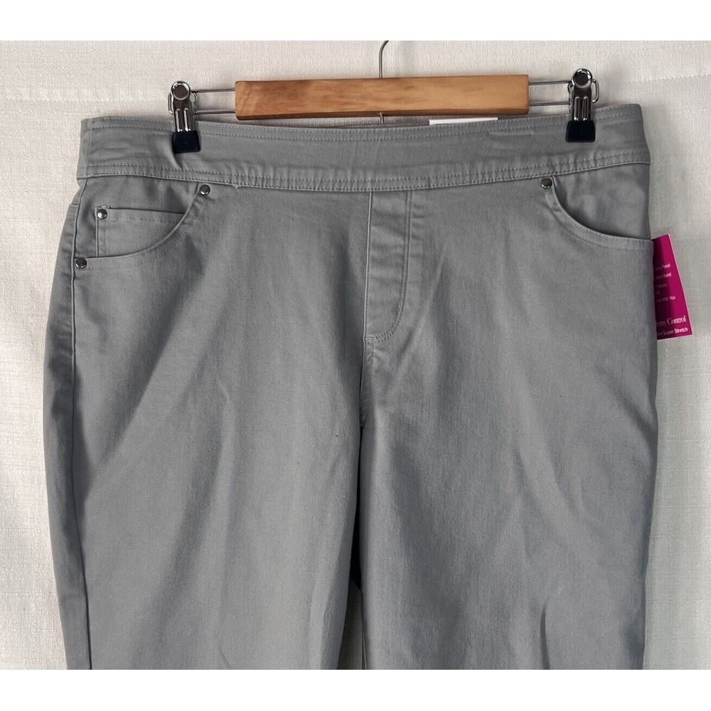 NWT Kim Rogers Tummy Control Super Stretch Straight Size 12 Short Grey - Picture 3 of 9